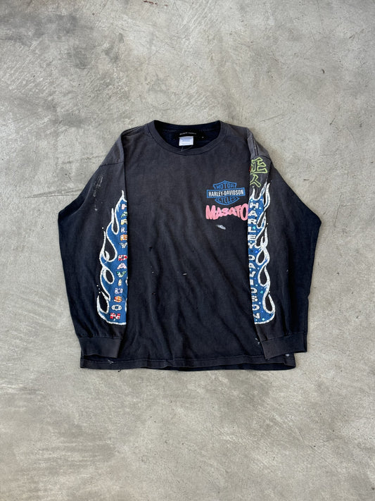 Masato Kawaja X Harley Davidson Vintage Long Sleeve Tee