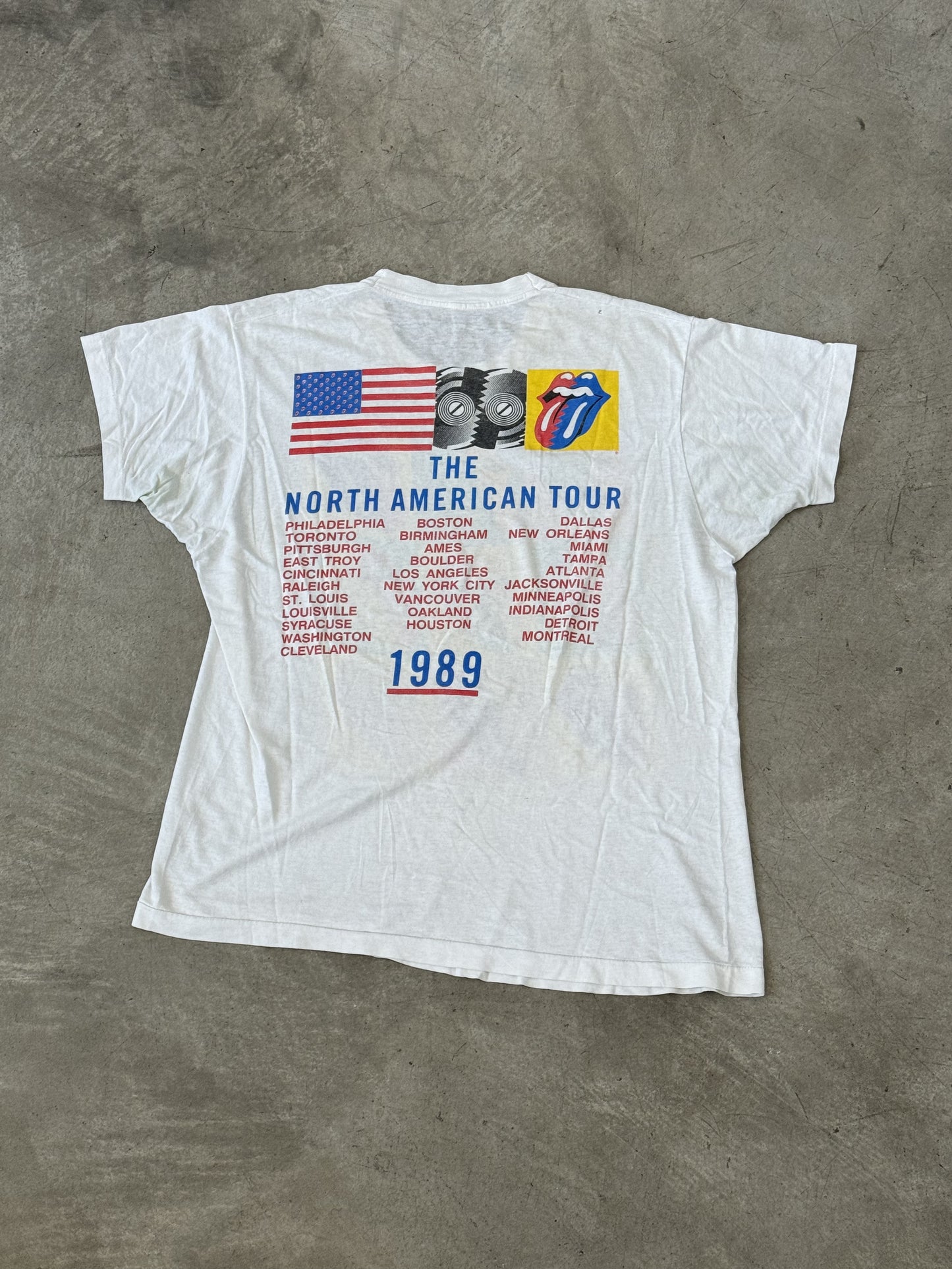 VINTAGE Rolling Stones 1989 Tour Tee