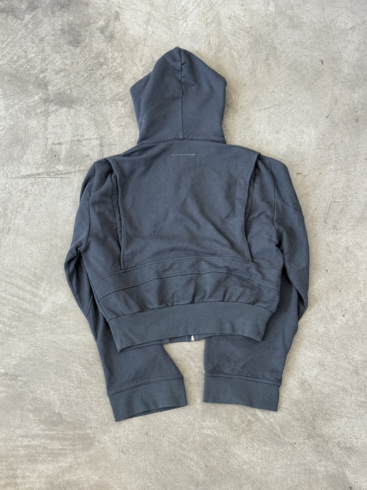 MM6 Cropped Paneled Hoodie